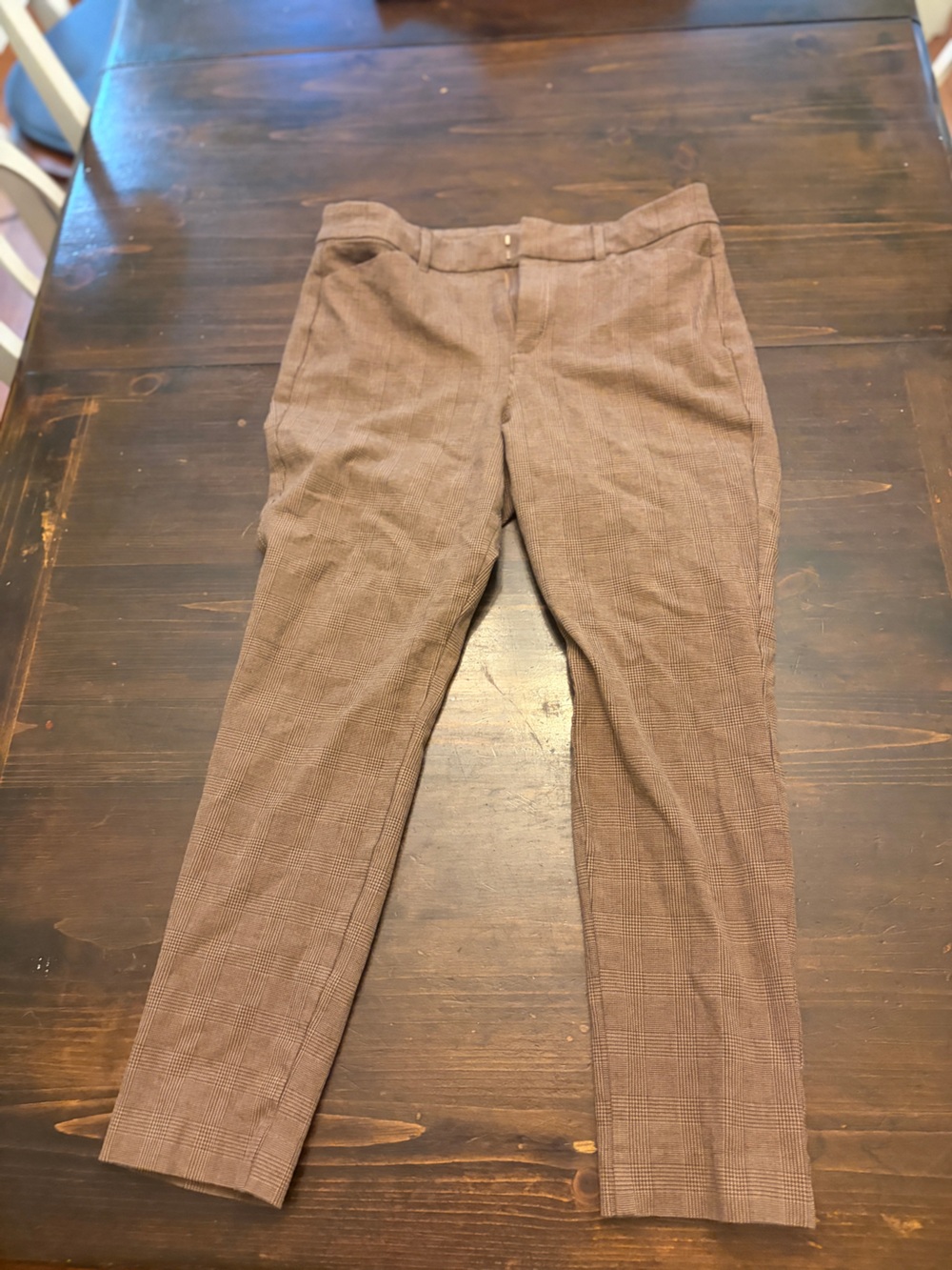 Women’s Old Navy Light Brown Plaid Skinny Pixie Pants